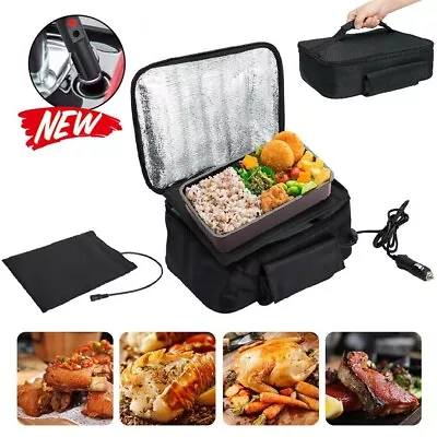 Portable Electric Heated Heating Lunch Box 12V Car Mini Microwave Oven Lunch Bag • $17.94