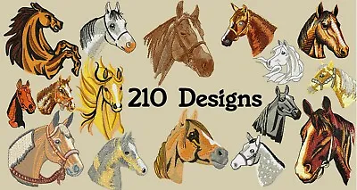 £7.99 • Buy Machine Embroidery Designs - 210 Horses Embroidery Designs - Pes Dst Jef Formats