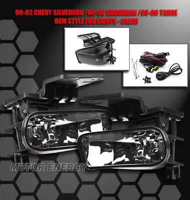 99-02 Chevy Silverado/00-06 Suburban Tahoe Bumper Chrome Fog Light Lamp+bulb Kit • $44.95