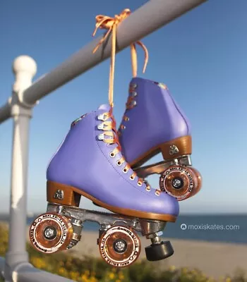 Moxi Beach Bunny Roller Skates - Periwinkle Sunset  • $100