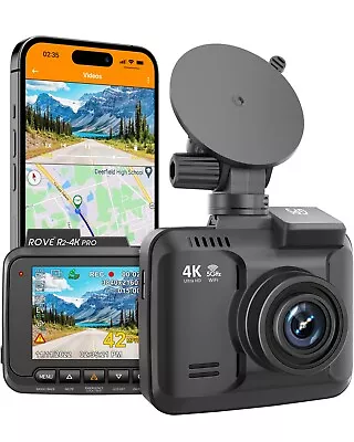 ROVE R2-4K PRO Car Dash Cam IPS Display GPS 5G WiFi 2160P UHD 30FPS Parking Mode • $159.99