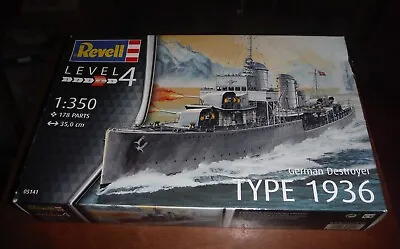 Revell 05141 1:350 WWII Destroyer Type 1936 DT Navy (CW333-16R13/1)-8 • £42.99