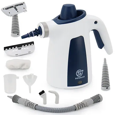 10-in-1 Portable Hand Held Steam Steamer Cleaner & 9 Accessories Multi Purpose • £22.88