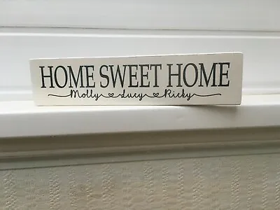 £6.99 • Buy Home Sweet Home Personalised Wooden Sign Plaque House Warming Gift Sign