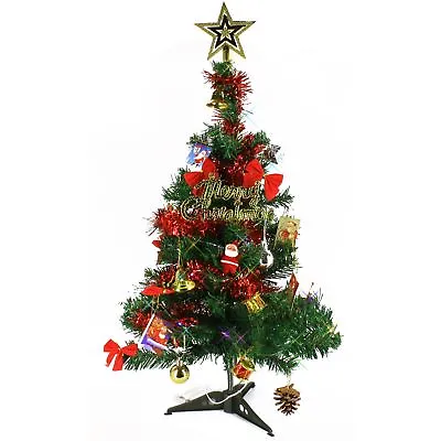 2 FT Artificial Mini Tabletop Christmas Tree Green With  Multi Color LED Light • $14.99