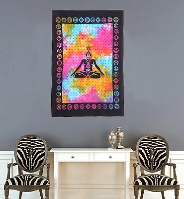 Meditation Cotton Poster Bohemian Wall Tapestry Home Decor Wall Hanging Poster • $8.99