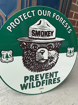 Vintage Style National Park Prevent Fire Metal Heavy Quality Sign • $55