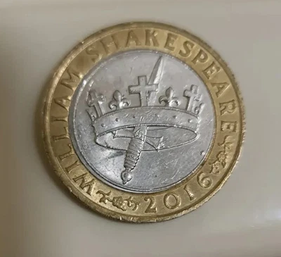 £100 • Buy Rare William Shakespeare 2 Pound Coin Error Misprint Rare