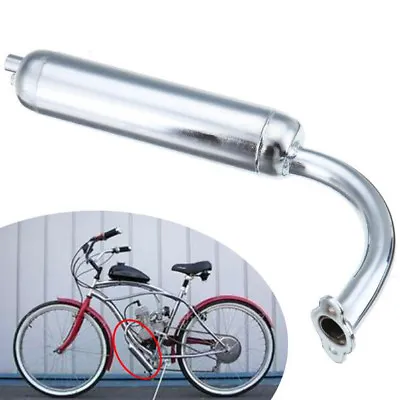  Exhaust Muffler Pipe 2 Stroke 49cc 66cc 70cc 80cc Motorized Push Bike/Bicycle • $14.87