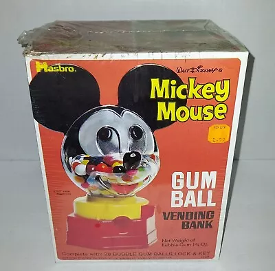 Vintage Disney 1968 Hasbro MICKEY MOUSE Vending Gumball Bank Factory Sealed NEW • $53.99