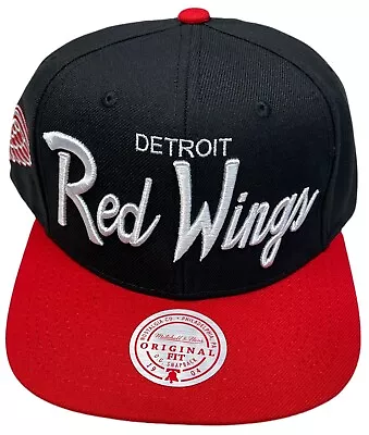 Mitchell & Ness  Nhl Vintage Script Red Wings Snapback  Cap Hat Gorra • $36.99