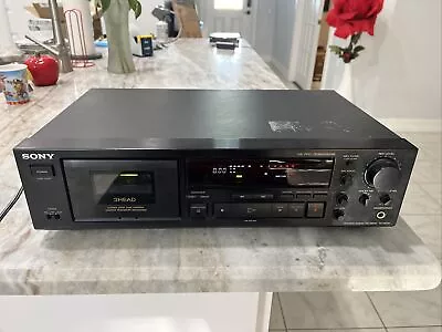 Vintage 1992 Sony TC-K690 3-Head Dual Capstan Cassette Deck (Black) • $190