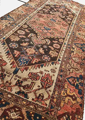 4'9 X7'7  ANTIQUE HAND KNOTTED CAUCASIAN KAZAK SERAPE TRIBAL WOOL RUG RUNNER • £427.97