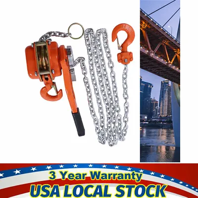 3/4Ton G80 Mini Lever Chain Hoist Ratchet Type Come Along Puller Highly Portable • $55.12