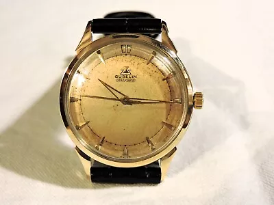 Vintage 14K Gold Gubelin Ipso Matic Automatic 4 Signatures Keeps Excellent Time! • $1020.80