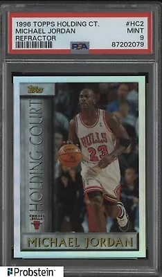 1996 Topps Holding Court Refractor #HC2 Michael Jordan Bulls HOF PSA 9 MINT • $1.25