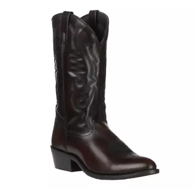 Men's Black Cherry Single Stitched Welt R-Toe Cowboy Boots-5 Day Delivery • $55.99