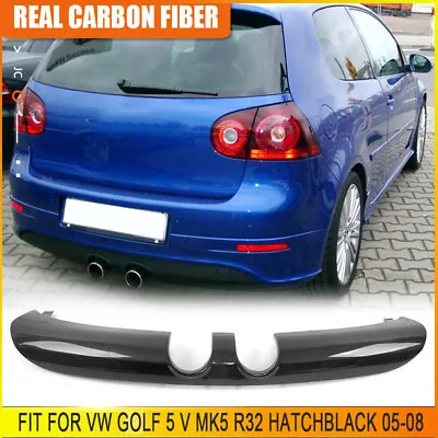 For VW Golf 5 V MK5 R32 Hatchblack 2005-08 Carbon Fiber Rear Bumper Diffuser Lip • $303.99