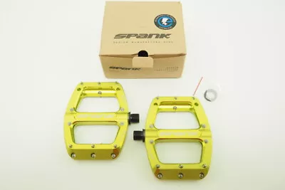 NEW! Spank Spoon 90 Aluminum Flat Platform Mountain Bike Pedals Green • $39.99