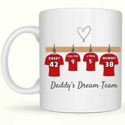 Personalised Manchester United Fathers Day Gift Mug  For Daddy's Birthday Dad • £12.99