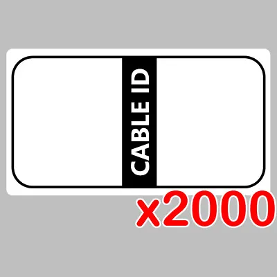 £15.99 • Buy 2000 X Cable ID Labels | Self Adhesive Identification Stickers Tags Plugs