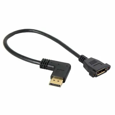 DP-015 DisplayPort Display Port Female 90 Degree To Male Left Down Angled Cable • $8.99