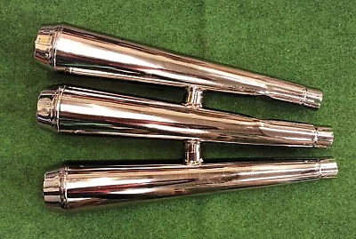 Three Silencers For Triumph X75 Hurricane System 1971 On Made In England • $391.61