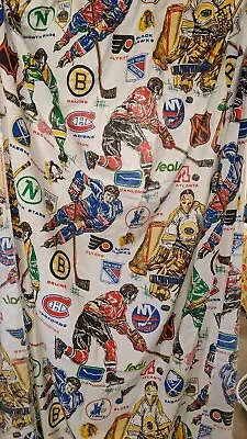 VTG 1970's NHL Hockey Teams Twin Size Fitted Sheet - Seals North Stars KC Scouts • $40