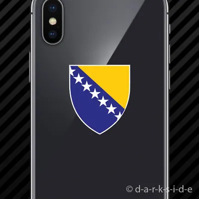 (2x) Bosnian Coat Of Arms Cell Phone Sticker Bosnia And Herzegovina Flag BIH BA • $3.99