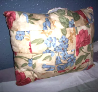 Medium Sized Handmade Multicoloured Double Sided Patchwork Cushion Ref No C18 • £13