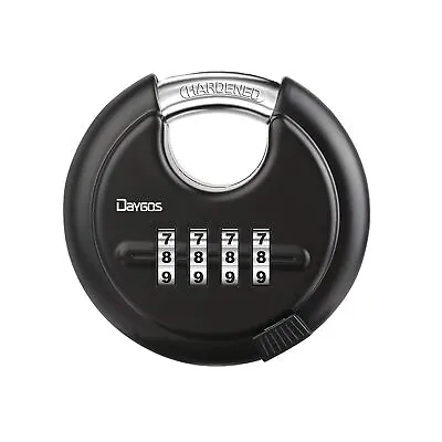 DAYGOS Combination Disc Padlocks For Outdoor - Heavy Duty 4 Digit Code Lock Com • $17.61