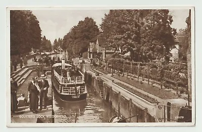 Postcard - Boulters Lock Maidenhead River Boat Cliveden (built 1931) - C1934 • £10