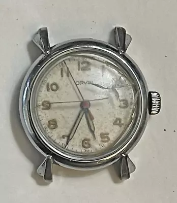 Vintage Accro Watch Company Orvin Dial Military Style 7 Jewel Wristwatch • $26