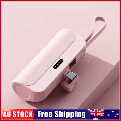 $16.52 • Buy Mobile Power Bank Portable Charger Phone Charging For Home Travel (Pink Type-C)