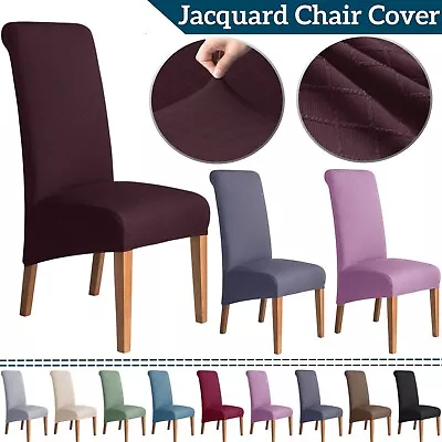 $17.99 • Buy Large Dining Chair Covers Seat Slipcover Thick Jacquard Chair Protector 1-8PCS