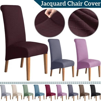 Large Dining Chair Covers Seat Slipcover Thick Jacquard Chair Protector 1-8PCS • $15.19