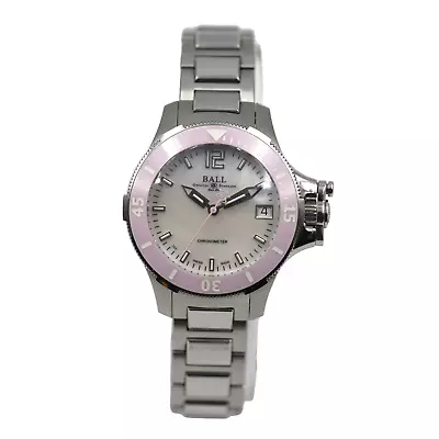 Vintage Ladies Ball Chronometer Mop Dial Date 21j Wristwatch Stainless Steel • $1.25