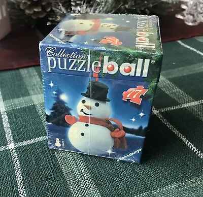 RavensBurger Snowman Puzzle Ball 77pc 12cm New Sealed 2007 • $9.99