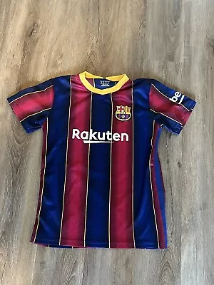 FCB Barcelona #10 Messi Size 6 Youth Small Soccer Futbol Jersey • $20