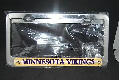 Minnesota Vikings NFL Chrome Metal (2) License Plate Frame Set - Brand NEW!!! • $18