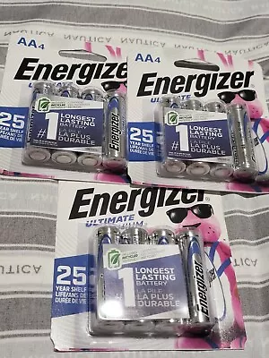NEW Energizer Ultimate Lithium Batteries 4 Pack AA • $8.99