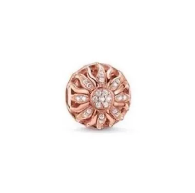 Thomas Sabo TK0060 Karma Bead Rose Gold Plated Sun CZ Sterling Silver RRP $169 • $128