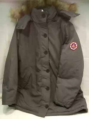 $54 • Buy Spire By Galaxy Heavyweight Winter Coat Parka Jacket: XL - Gray With Hood