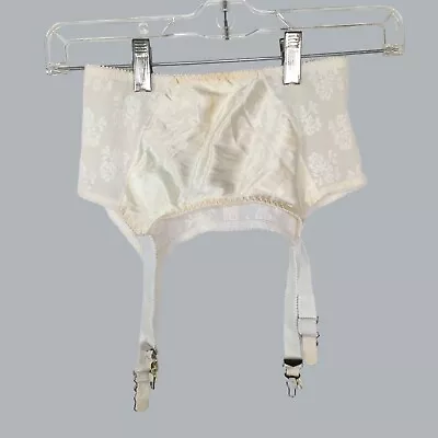 Vintage 60s Womens Garter Belt XX Small Cream Lace Satin • $34.64