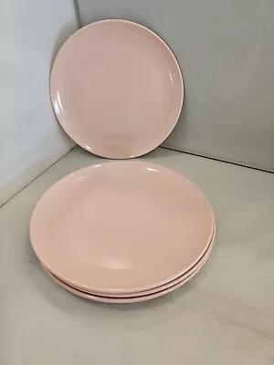 LOT OF 4 Windsor Melmac SHABBY CHIC PINK 7  SALAD Plates Melamine MCM 407 • $13.95