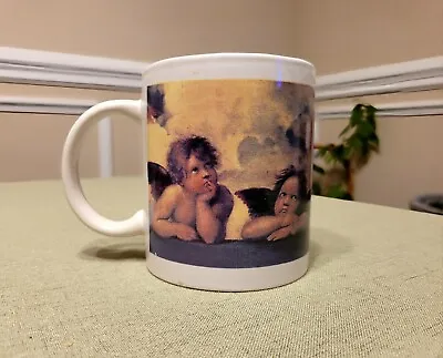 Cherubs White 12oz Mug Raphael Sistine Madonna Painting Renaissance  • £5.79