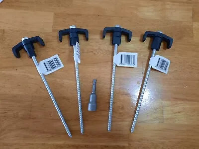 $19.95 • Buy Screw In Tent Pegs Supapeg Steel Camping Caravan Awning Outdoors 