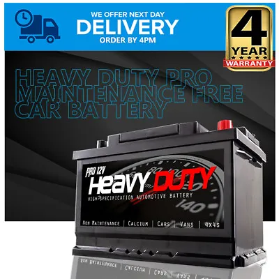 Pro 12v Heavy Duty 096 Car Battery 4 Year Warranty 72ah • £79.95