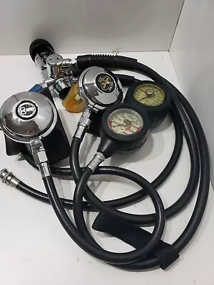 Dacor 960 Pacer XLE AQUA-LUNG Calypso IV Scuba Diving Regulator Gauge Set • $189.99