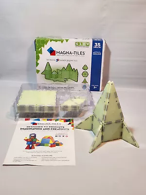 Magna Tiles 3D Magnetic Building Blocks Glow In The Dark 35 Pieces Valtech • $39.99